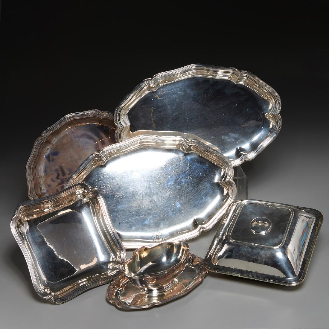 Group (6) Emile Puiforcat silver table articles (1 of 10)