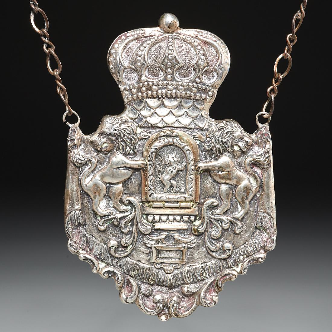 Silver hanging Torah shield (1 of 5)