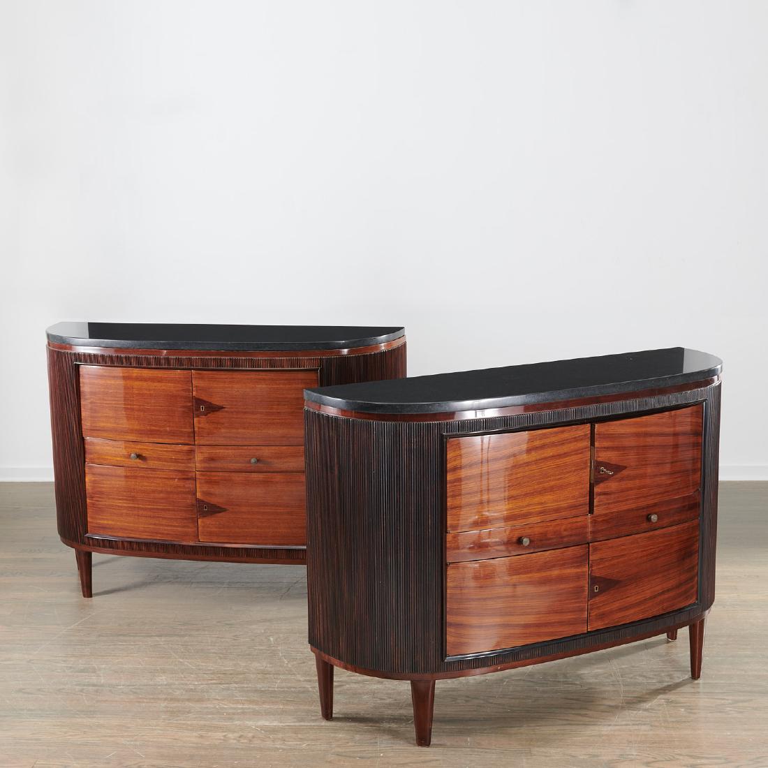 Pair Art Deco demilune cabinets (1 of 7)