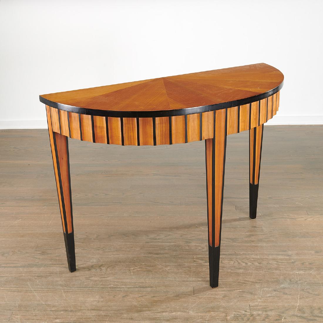 Biedermeier style demi-lune console table (1 of 8)