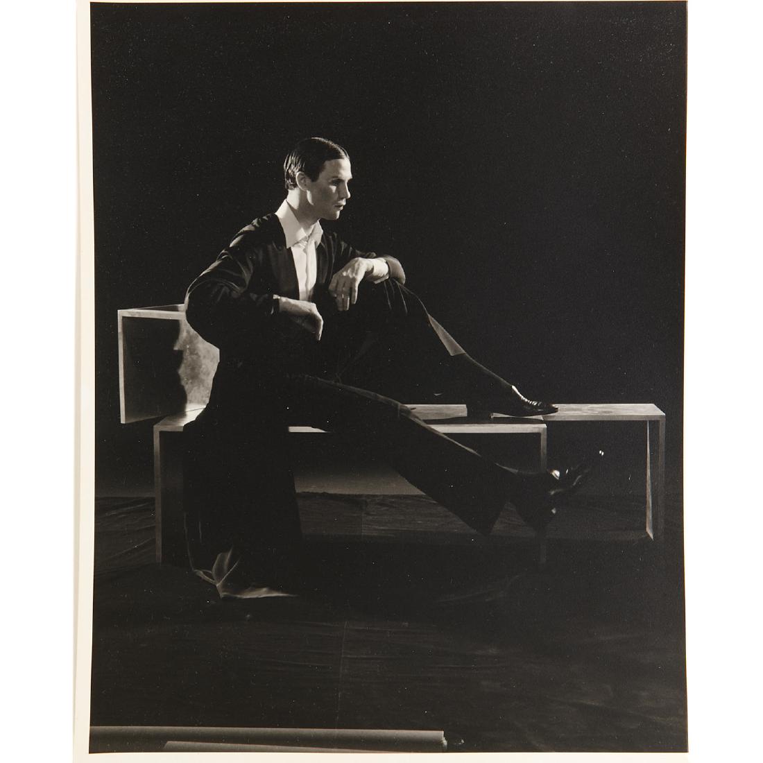 Horst P. Horst, "Robert Wilson, 1977": Horst P. Horst, "Robert Wilson, 1977", Horst P. Horst (German/American, 1906-1999), gelatin silver print, pen signed verso, matted and unframed, 10"h x 8"w (sheet), 20"h x 16"w (mat) Provenance: Colle
