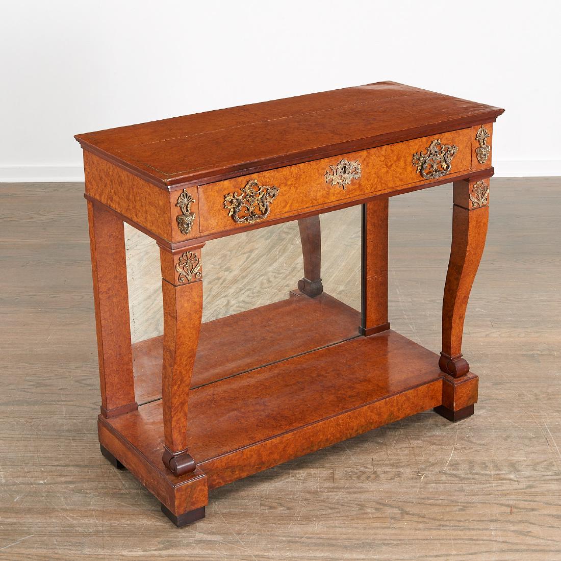 Charles X bronze mounted burlwood pier table (1 of 7)