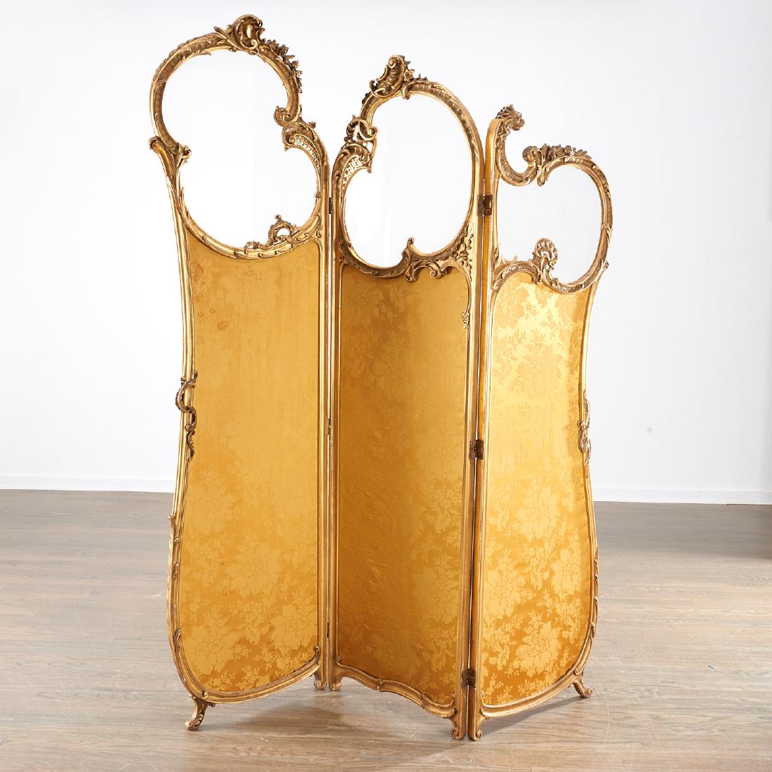 Louis XV style three-panel dressing screen (1 of 10)