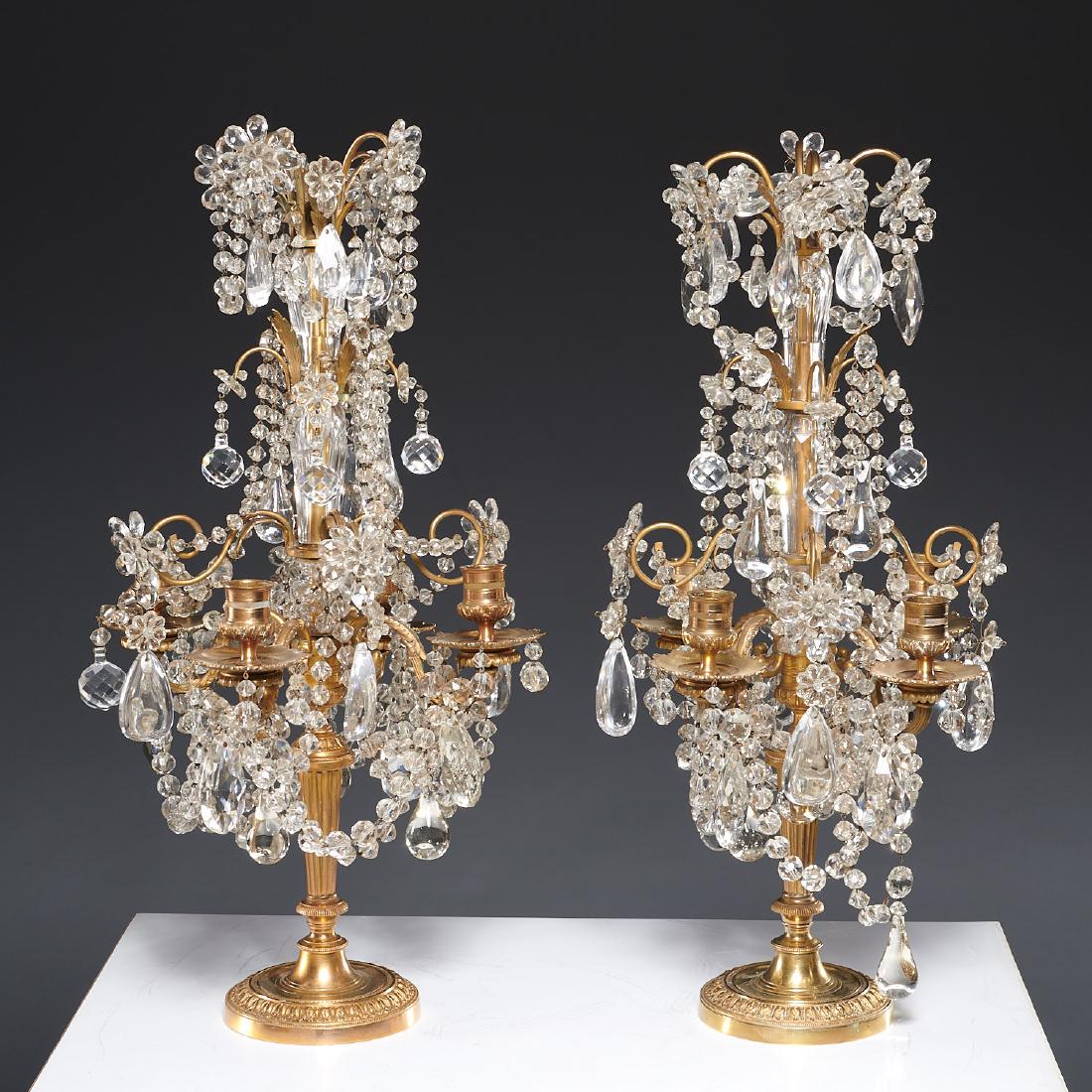 Pair Napoleon III gilt bronze candelabra (1 of 9)