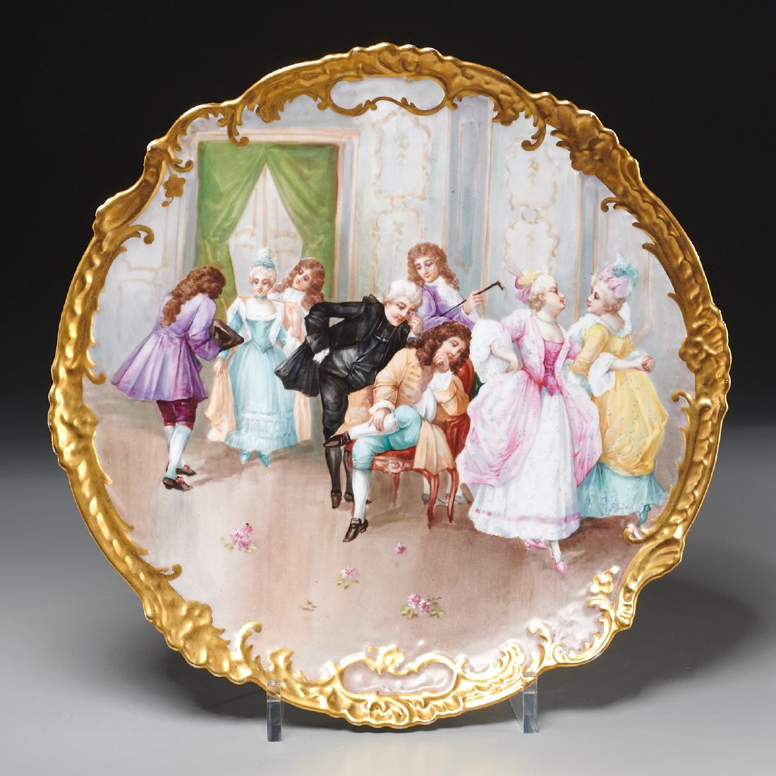 Limoges hand painted porcelain charger (1 of 8)