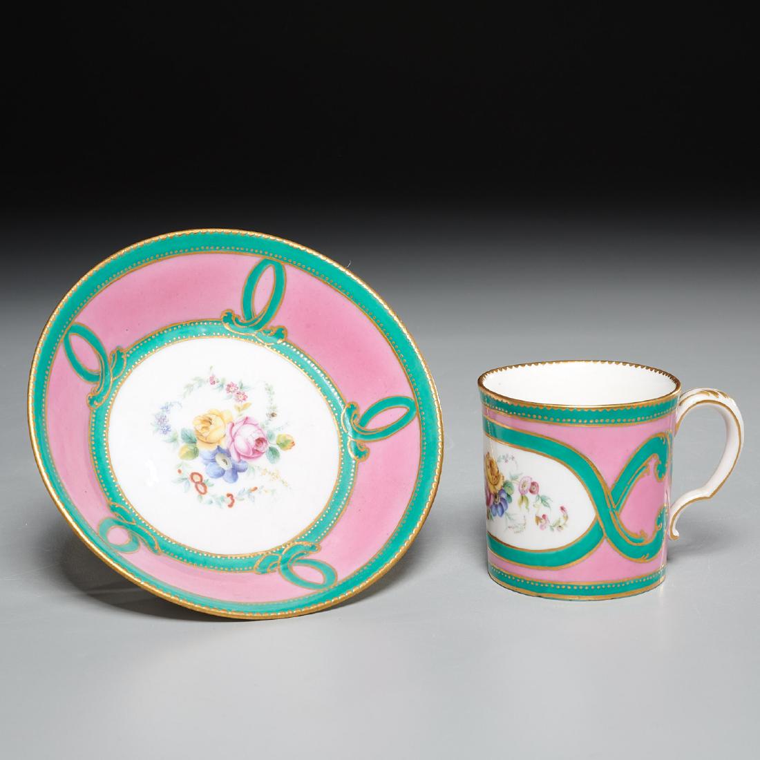 Vincennes/Sevres porcelain cup and saucer (1 of 10)