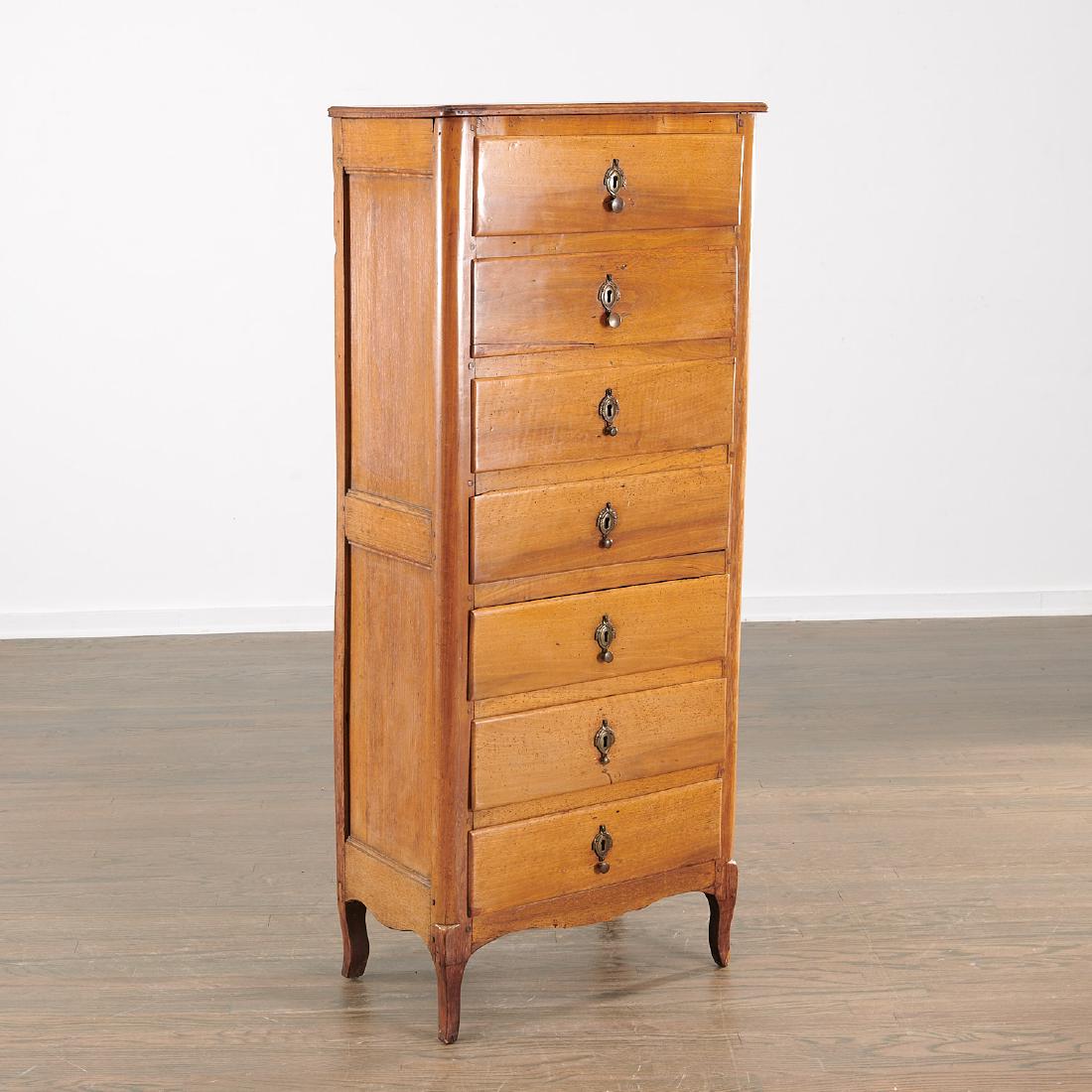 French Provincial walnut semanier (1 of 8)