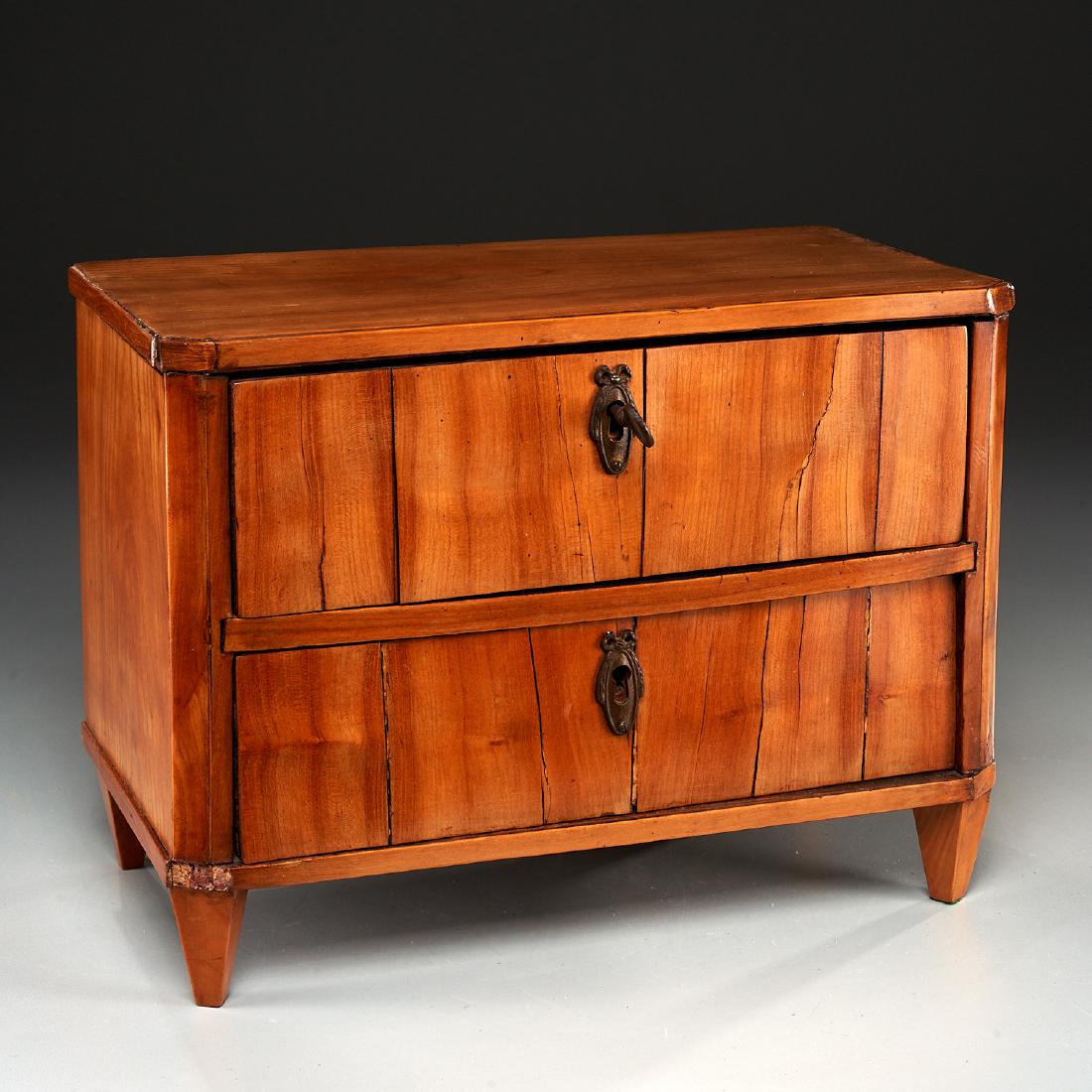 Miniature biedermeier fruitwood commode (1 of 6)