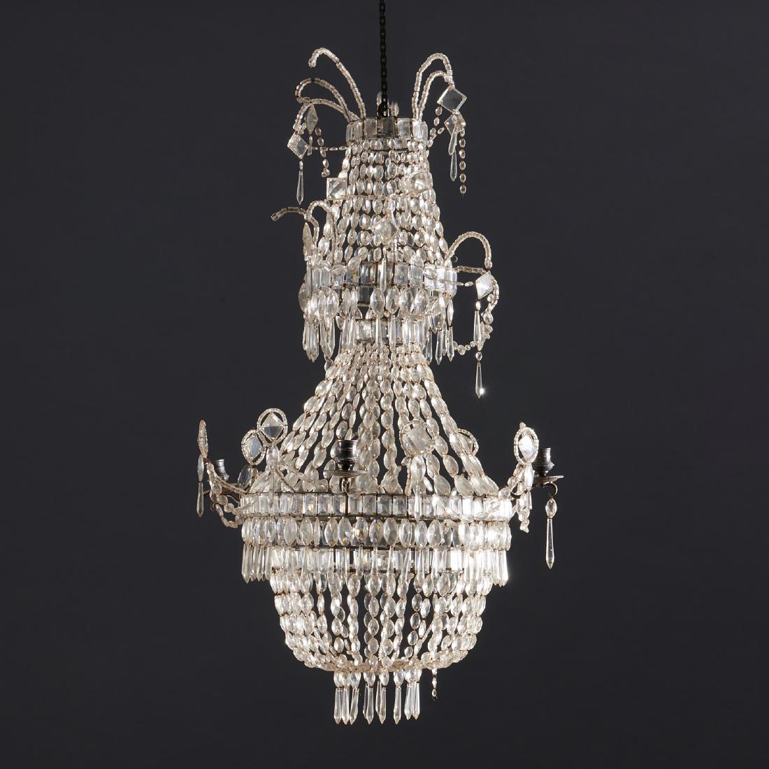 Empire crystal four light chandelier (1 of 8)