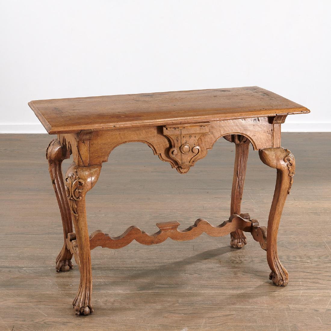 Continental Rococo carved walnut pier table (1 of 10)