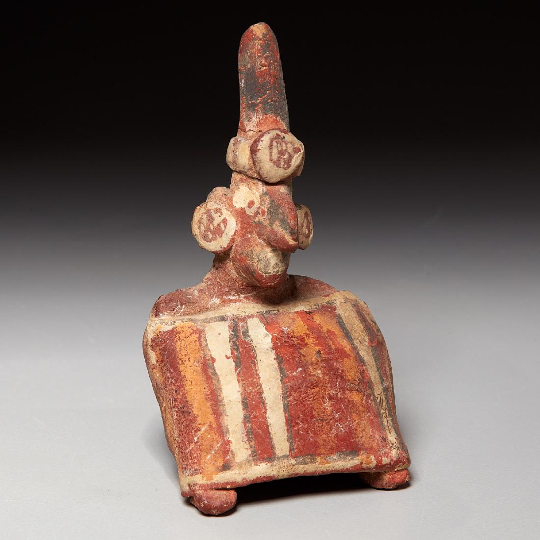 Pre-Columbian Nayarit pottery seated figure (1 of 6)