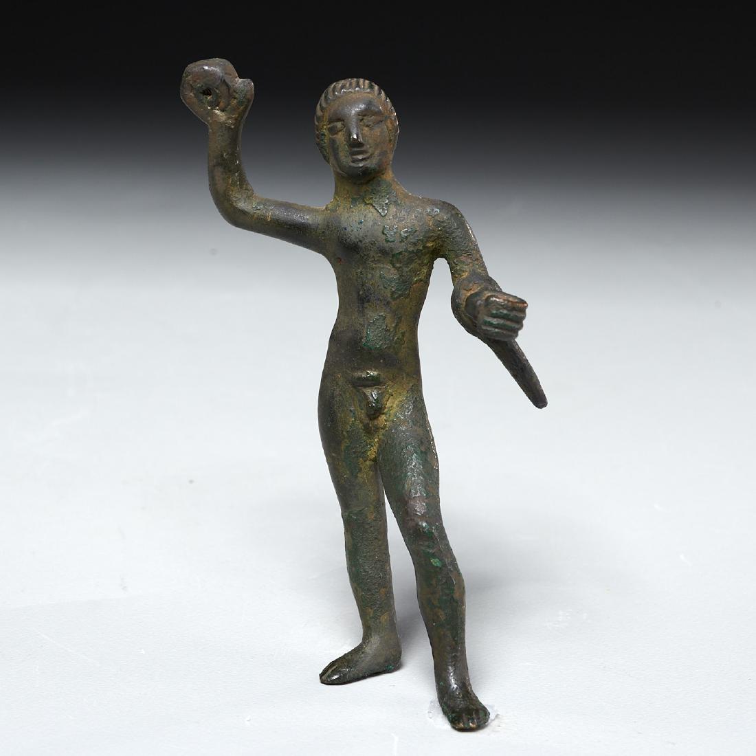 Ancient bronze figure of Hercules (1 of 5)
