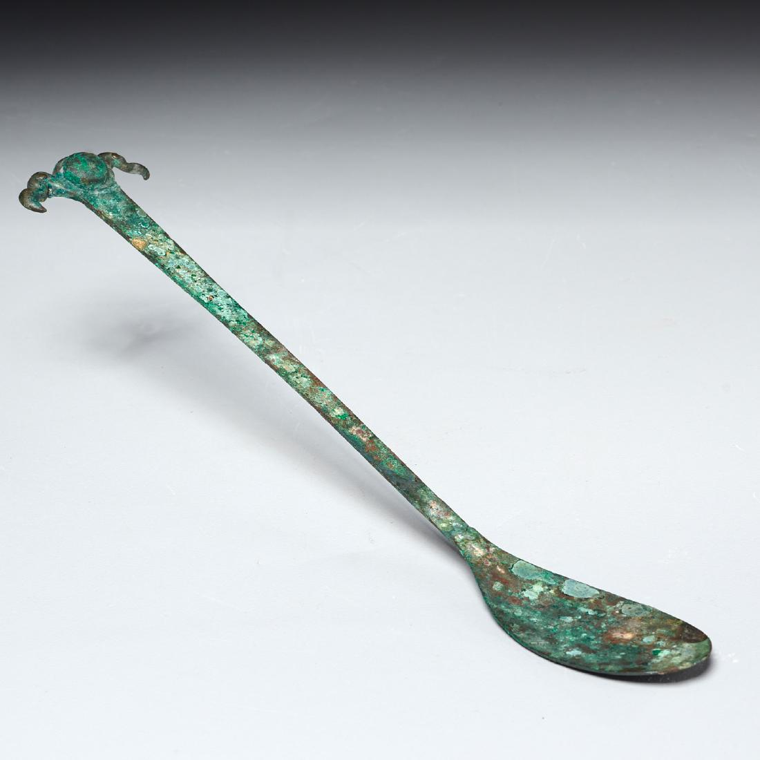 Ancient bronze medical spoon (1 of 6)