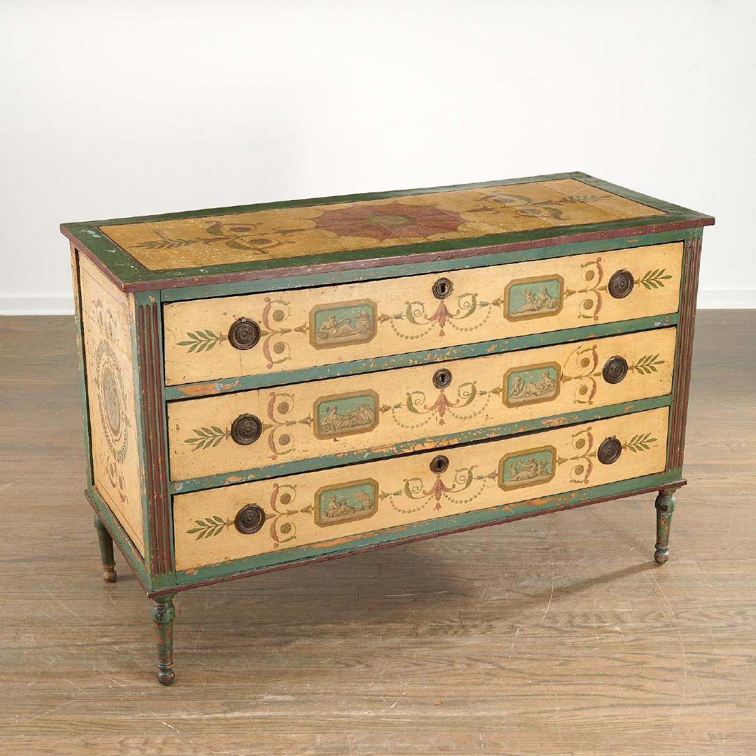 Italian Neoclassic painted commode (1 of 9)