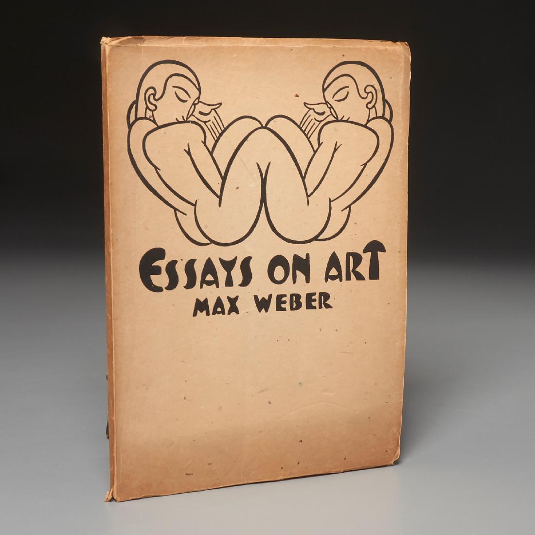 BOOKS: Max Weber SIGNED Essays on Art: BOOKS: Max Weber SIGNED Essays on Art, Max Weber. Essays on Art. Privately published, printed by William Edwin Rudge, New York City. 1916. Softcover. 7.25"w x 10.5"h. 77 pages. Inscribed "Kindest Gree
