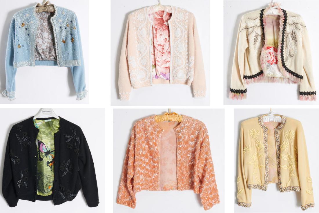 Group Cynthia Rose beaded cardigan sweaters (1 of 10)