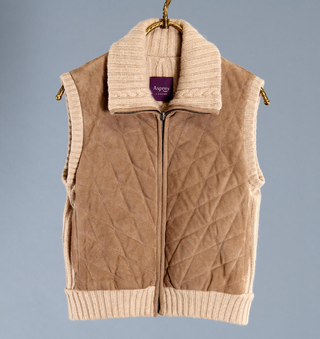 Asprey London ladies suede cashmere vest (1 of 10)