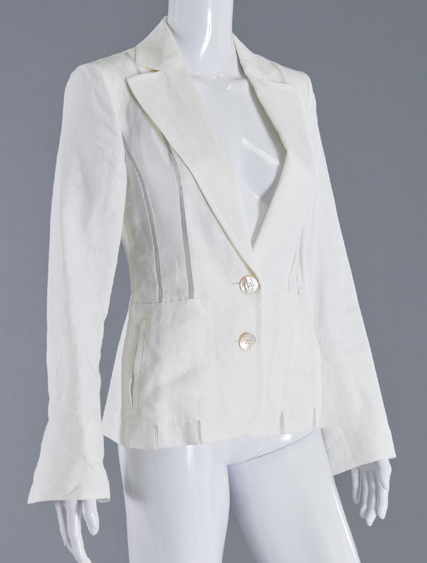 Gianfranco Ferrre linen and sheer blazer (1 of 6)