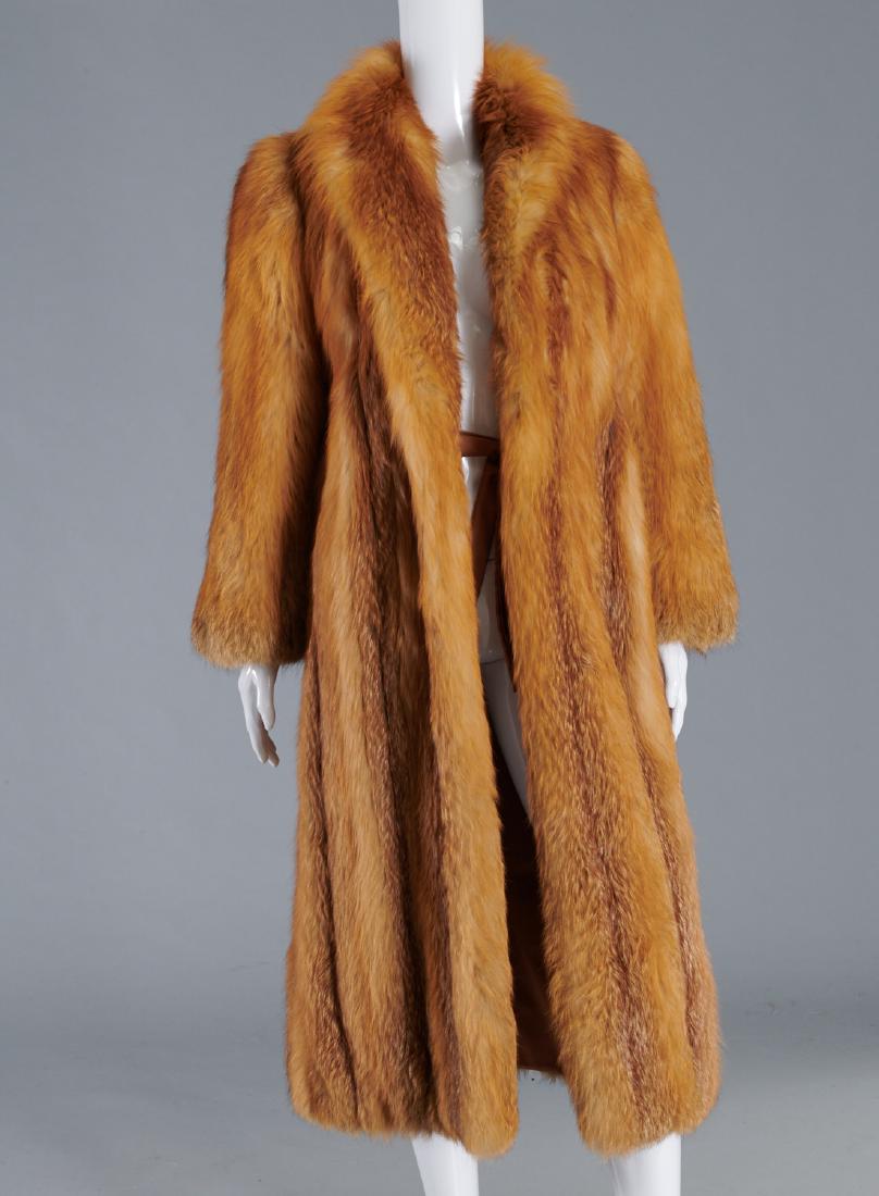 Full length red fox fur coat (1 of 7)
