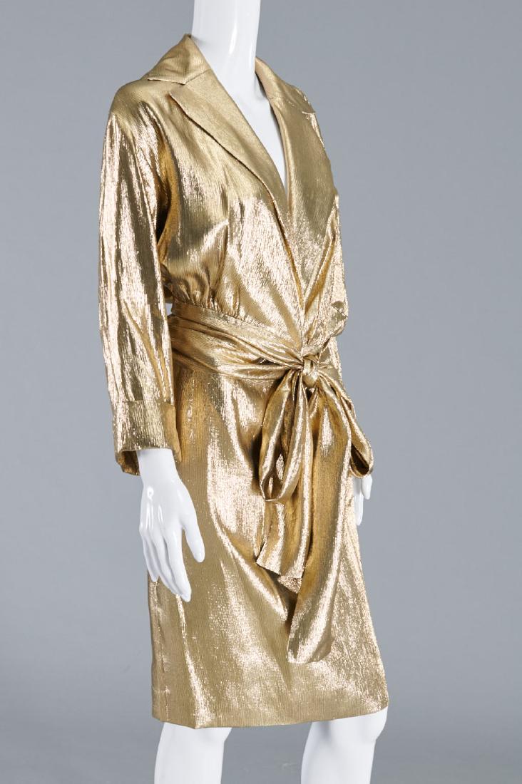 Christian Dior gold lame silk evening skirt suit (1 of 8)