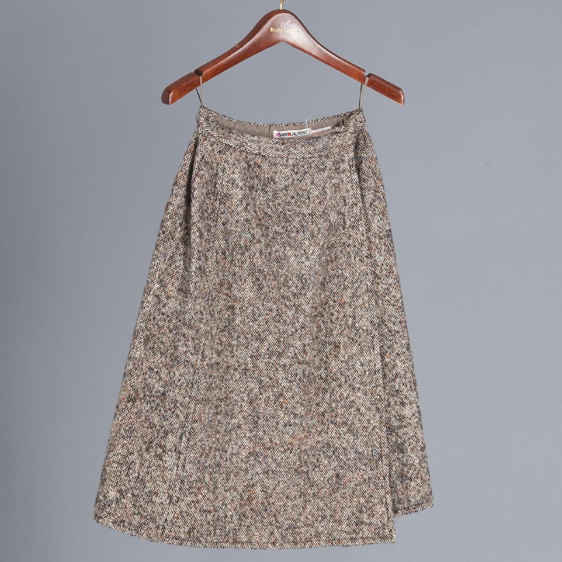 Yves Saint Laurent tweed wrap skirt (1 of 4)