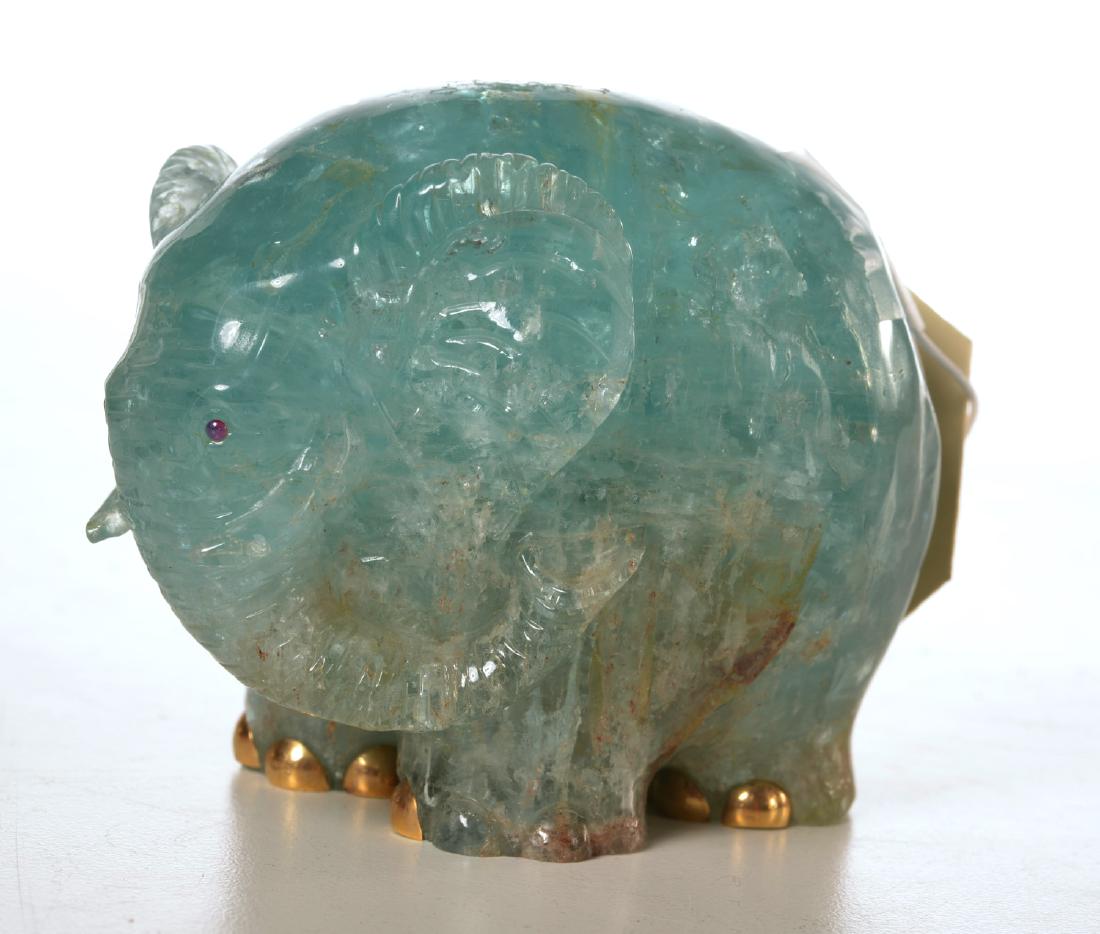 Verdura style blue crystal elephant figure (1 of 5)