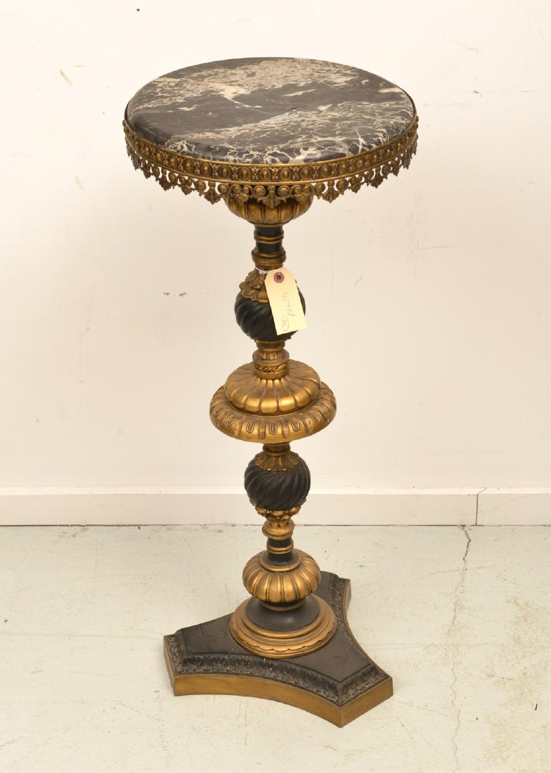 Italian Neoclassic style marble top pedestal (1 of 9)