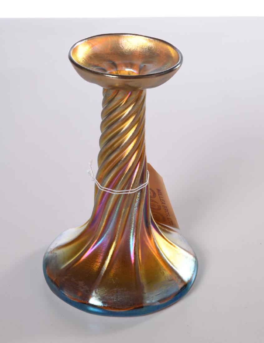 Tiffany Studios Favrile style glass candle holder