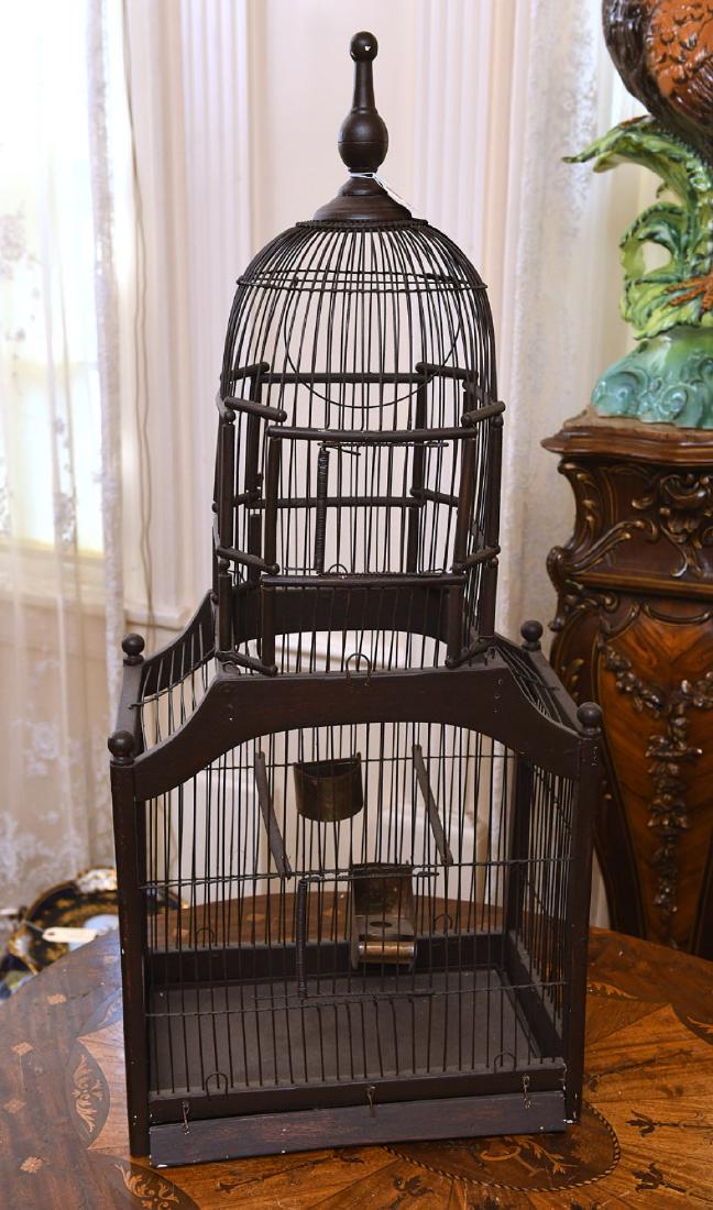 Victorian style painted wood birdcage (1 of 7)