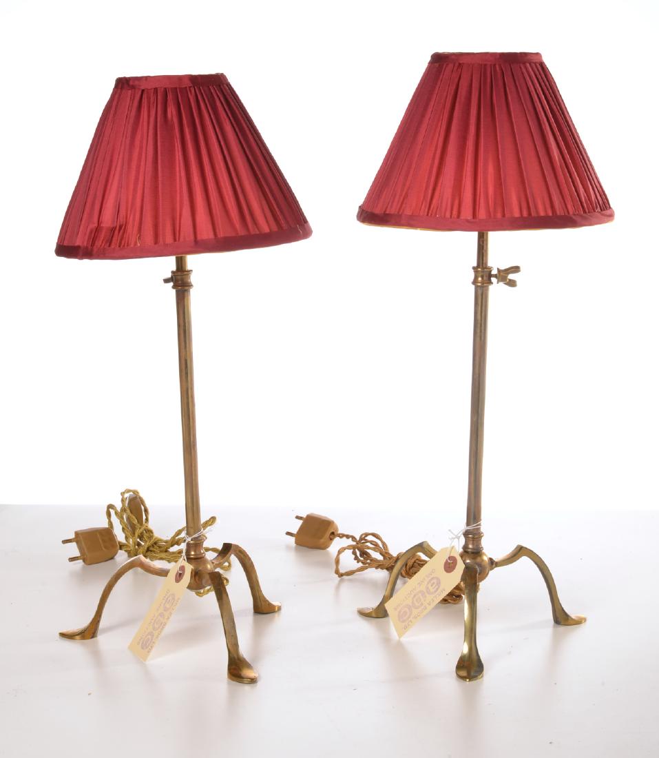 Pair Aesthetic brass table lamps (1 of 5)