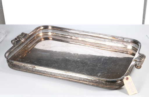 Large English Silver Plated Serving Tray