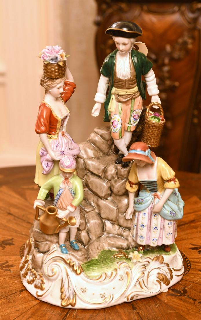Dresden hand-painted porcelain figural group (1 of 9)