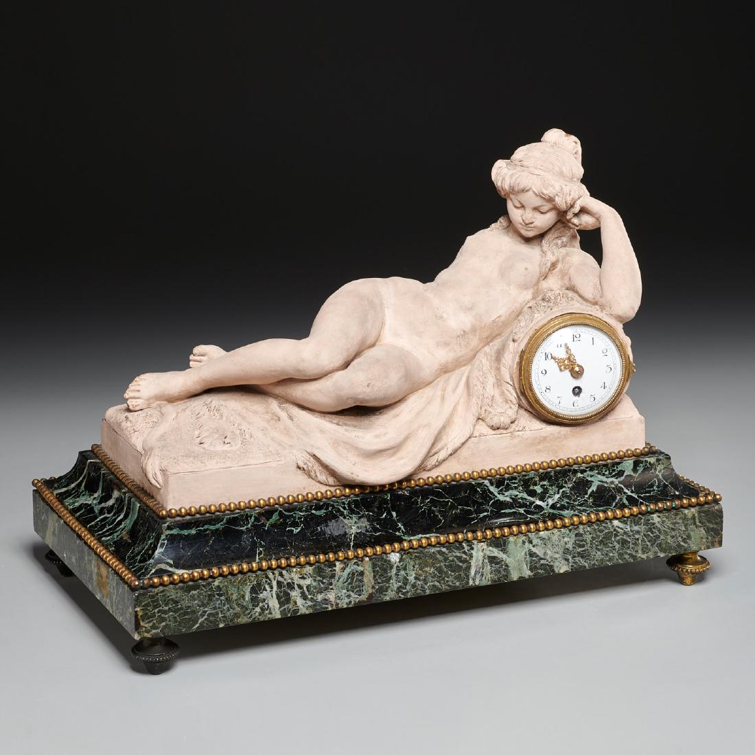 Louis XVI style figural mantel clock (1 of 8)