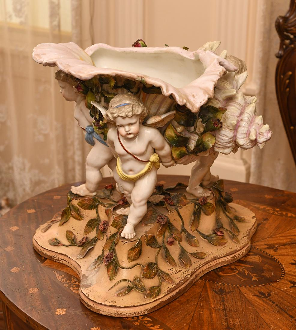 Huge Meissen style porcelain centerpiece bowl (1 of 9)