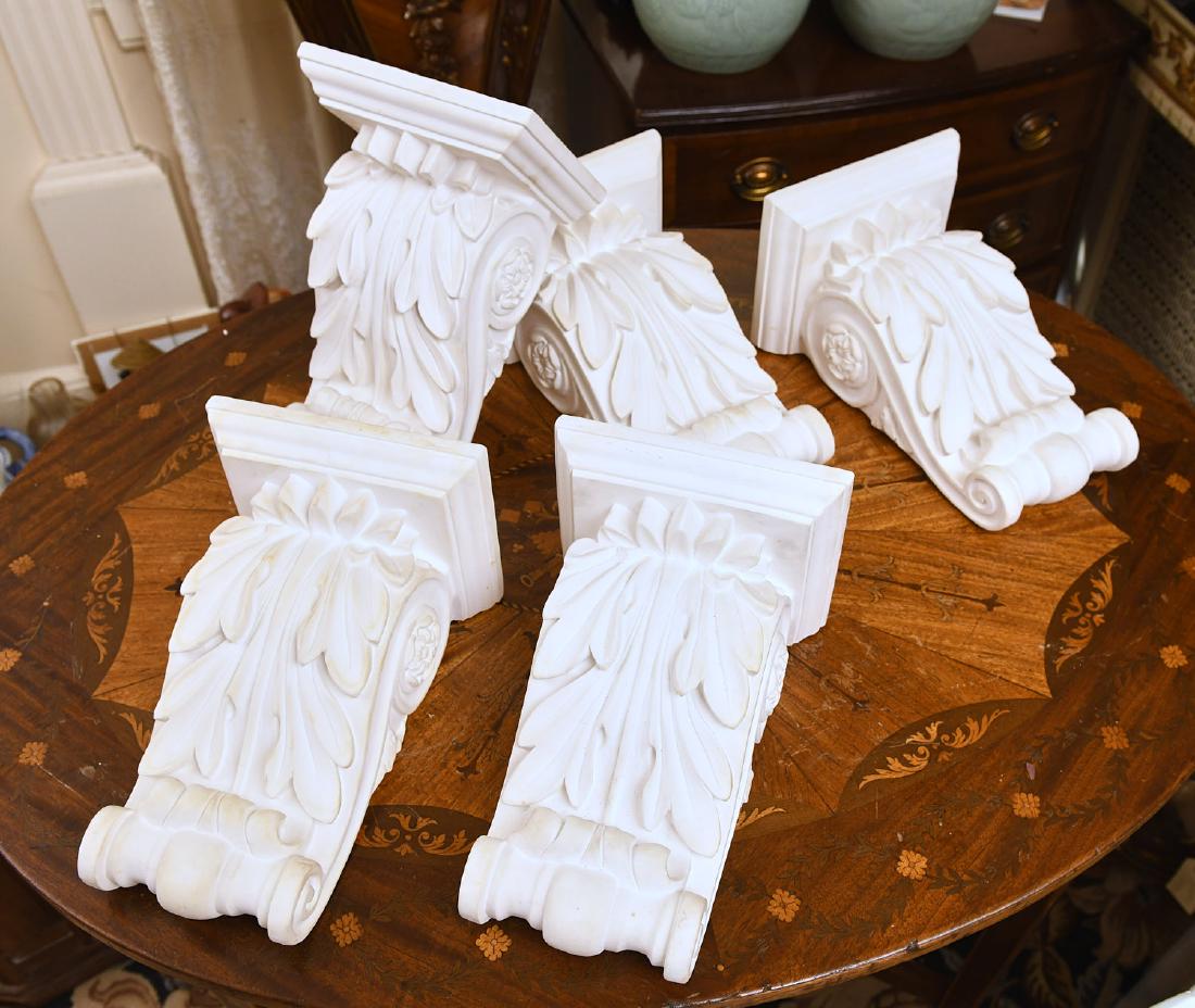 Set (5) Neoclassic plaster wall brackets (1 of 5)