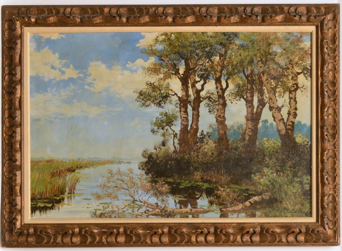 American School, signed painting (1 of 9)