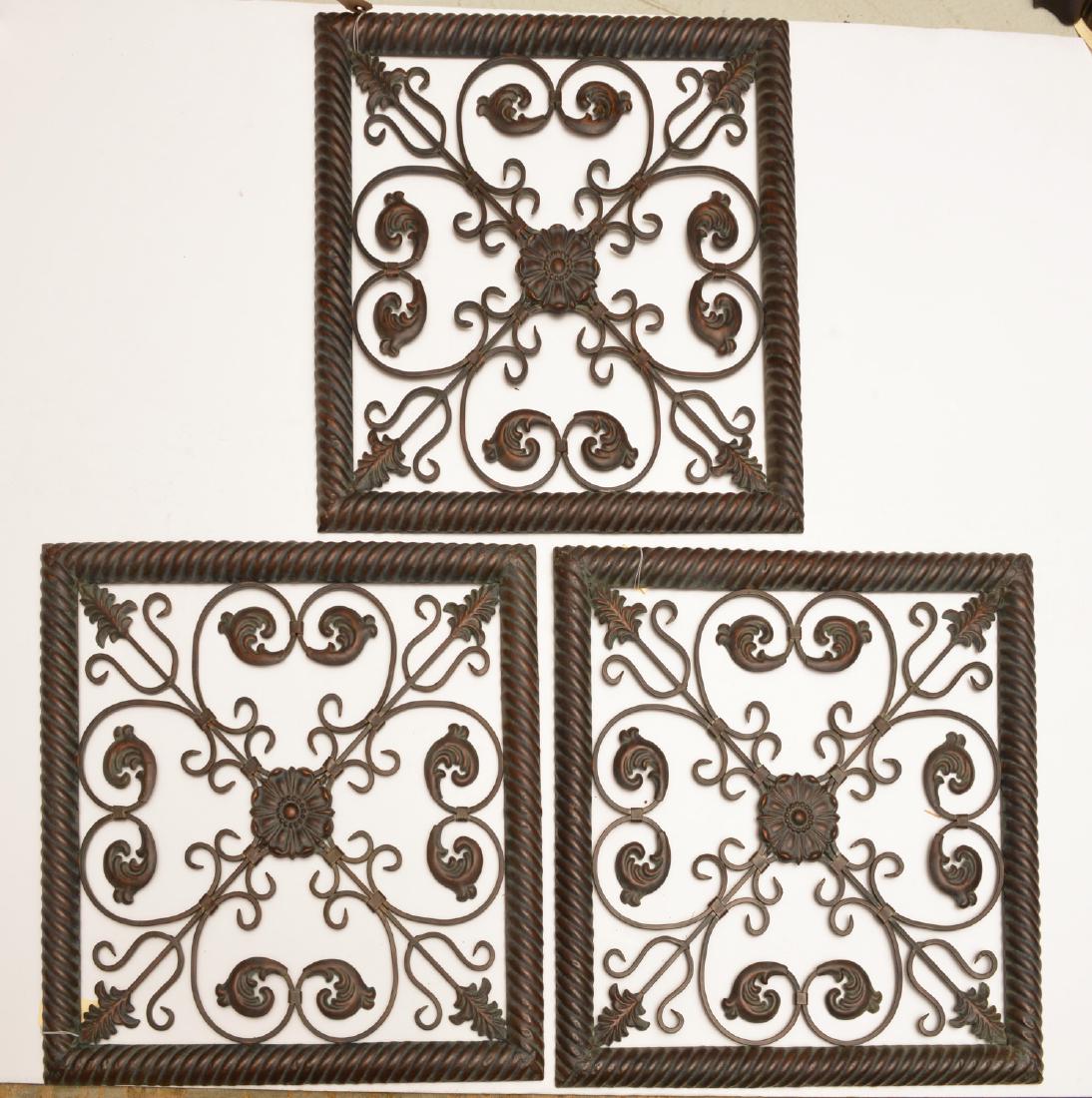 (3) Classical style openwork architectural panels (1 of 8)