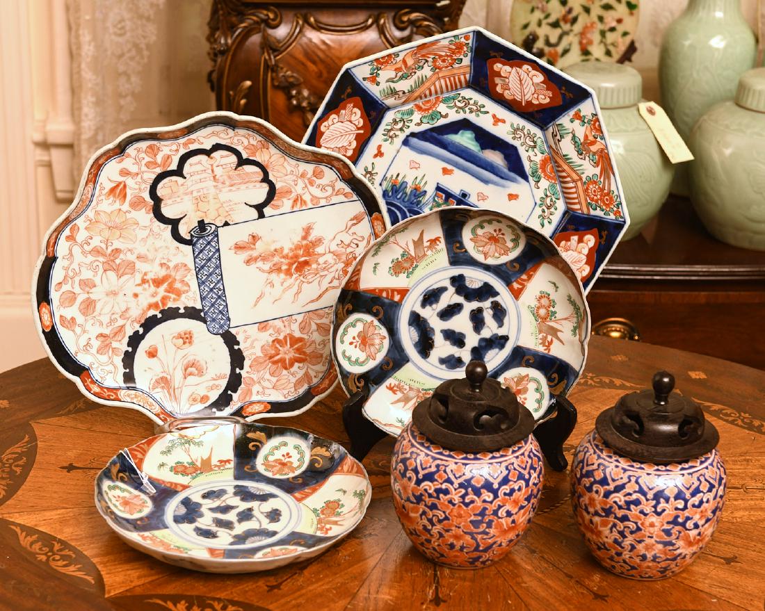 Group (6) Chinese & Japanese Imari porcelains (1 of 10)