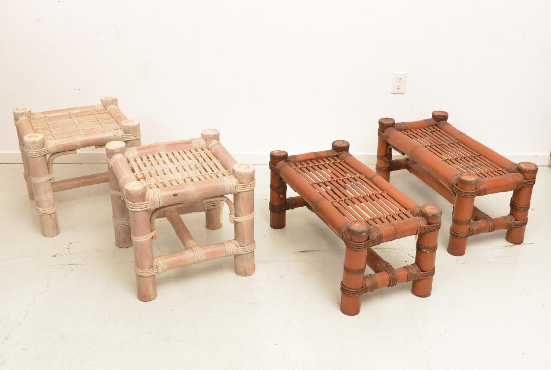 (4) Michael Taylor style bamboo side tables (1 of 5)