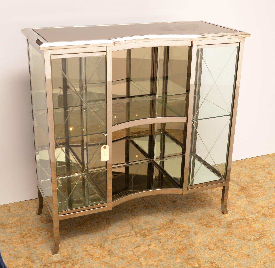 Designer chromed steel display cabinet (1 of 5)
