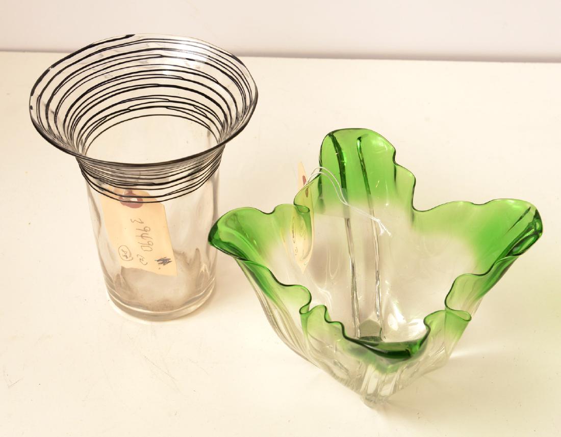 (2) Art glass vases, incl. Steuben (1 of 6)