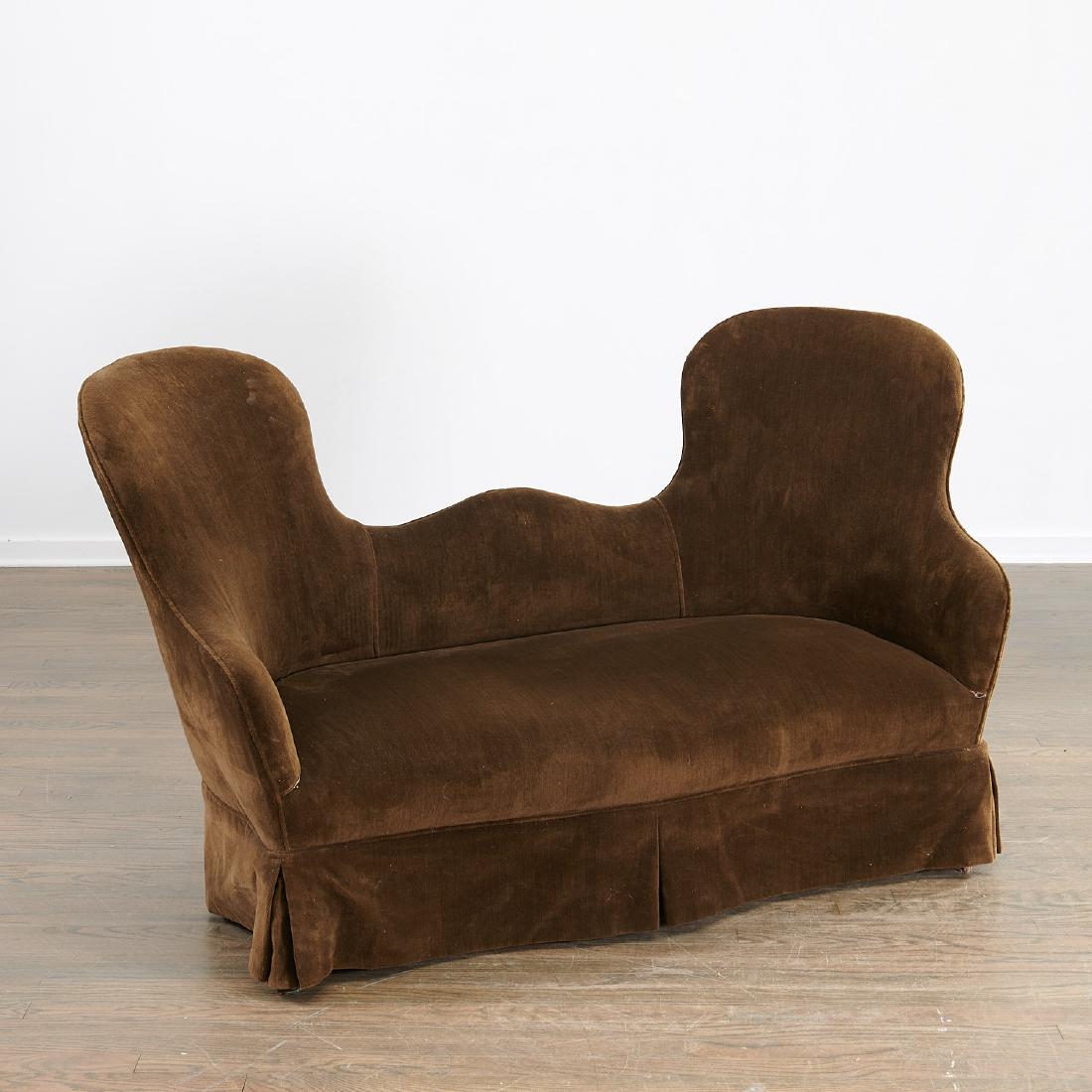 Victorian upholstered settee (1 of 6)