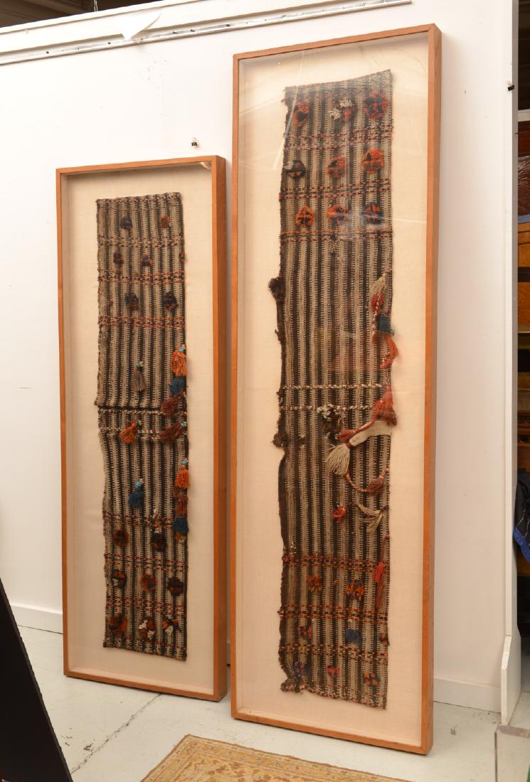 (2) Framed Bedouin style woven tent fragments (1 of 10)