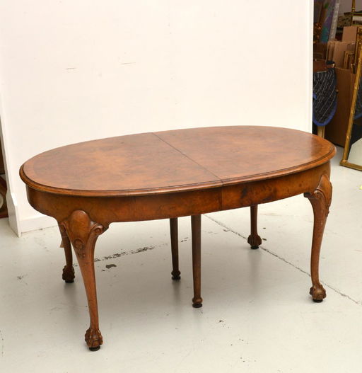 Chippendale Style Burlwood Dining Table