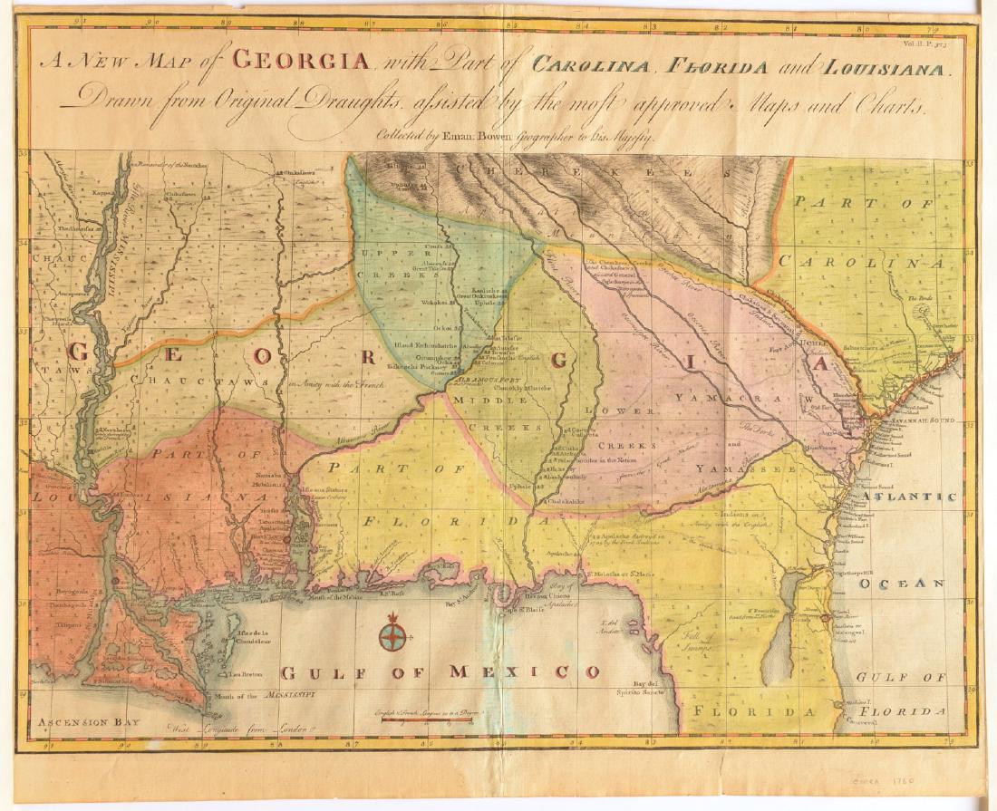 Emmanuel Bowen, Map of Georgia (1 of 10)