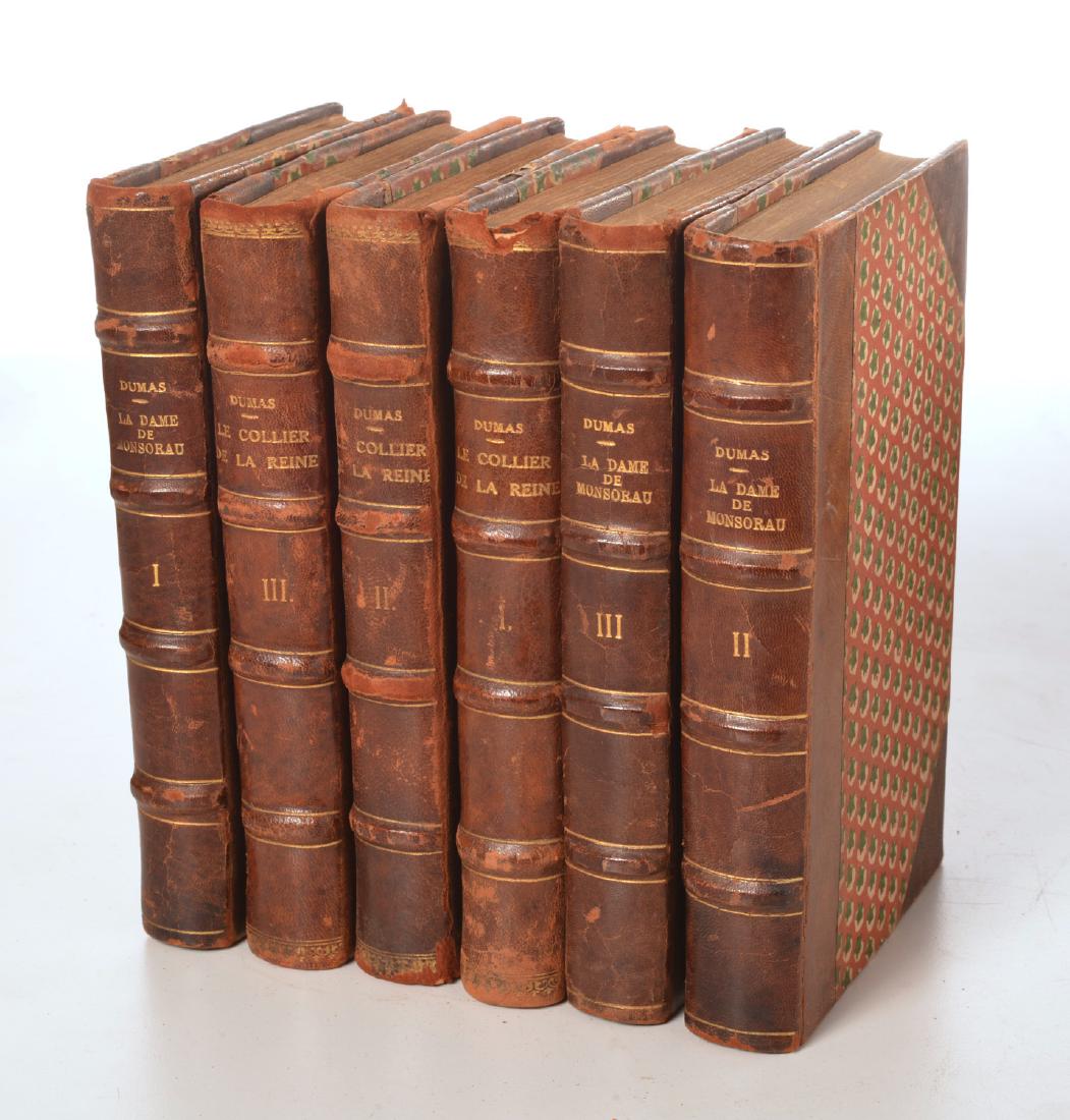 BOOKS: (6) Vols Dumas fine leather binding (1 of 7)