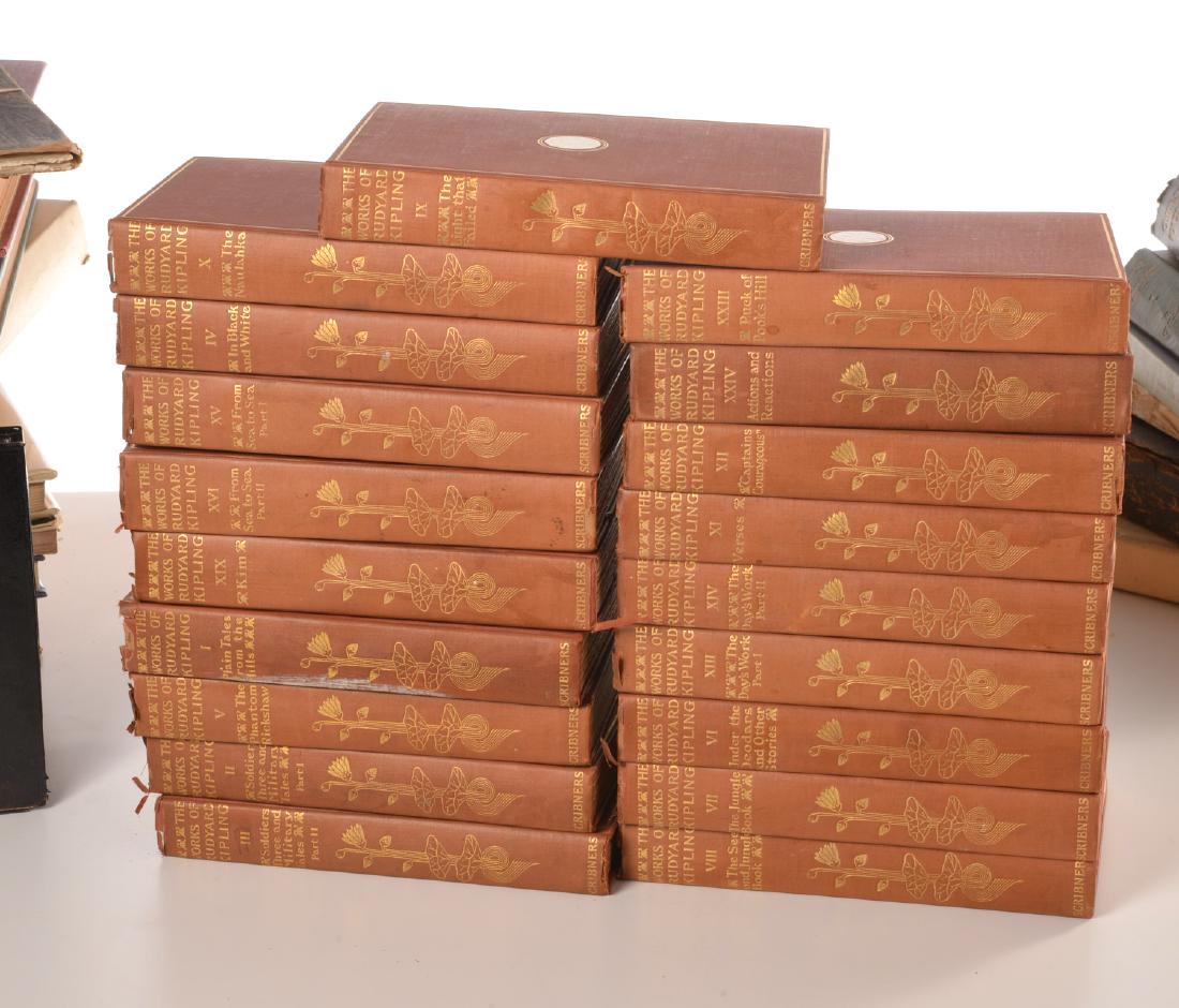 BOOKS: (19) Vols Works of Kipling 1907 (1 of 8)
