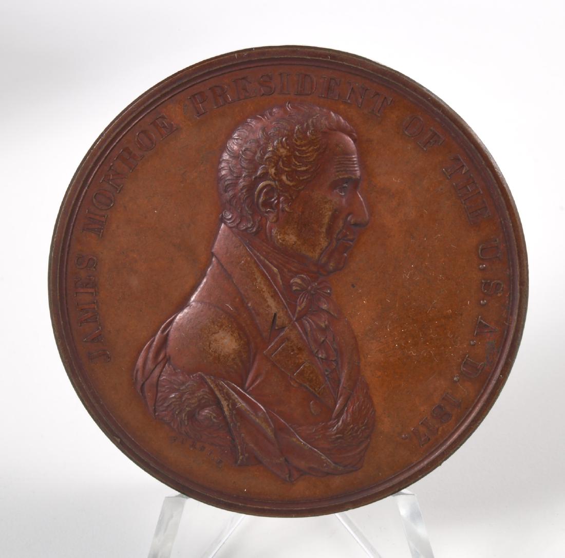 1817 James Monroe Indian Peace Medal, bronze (1 of 5)