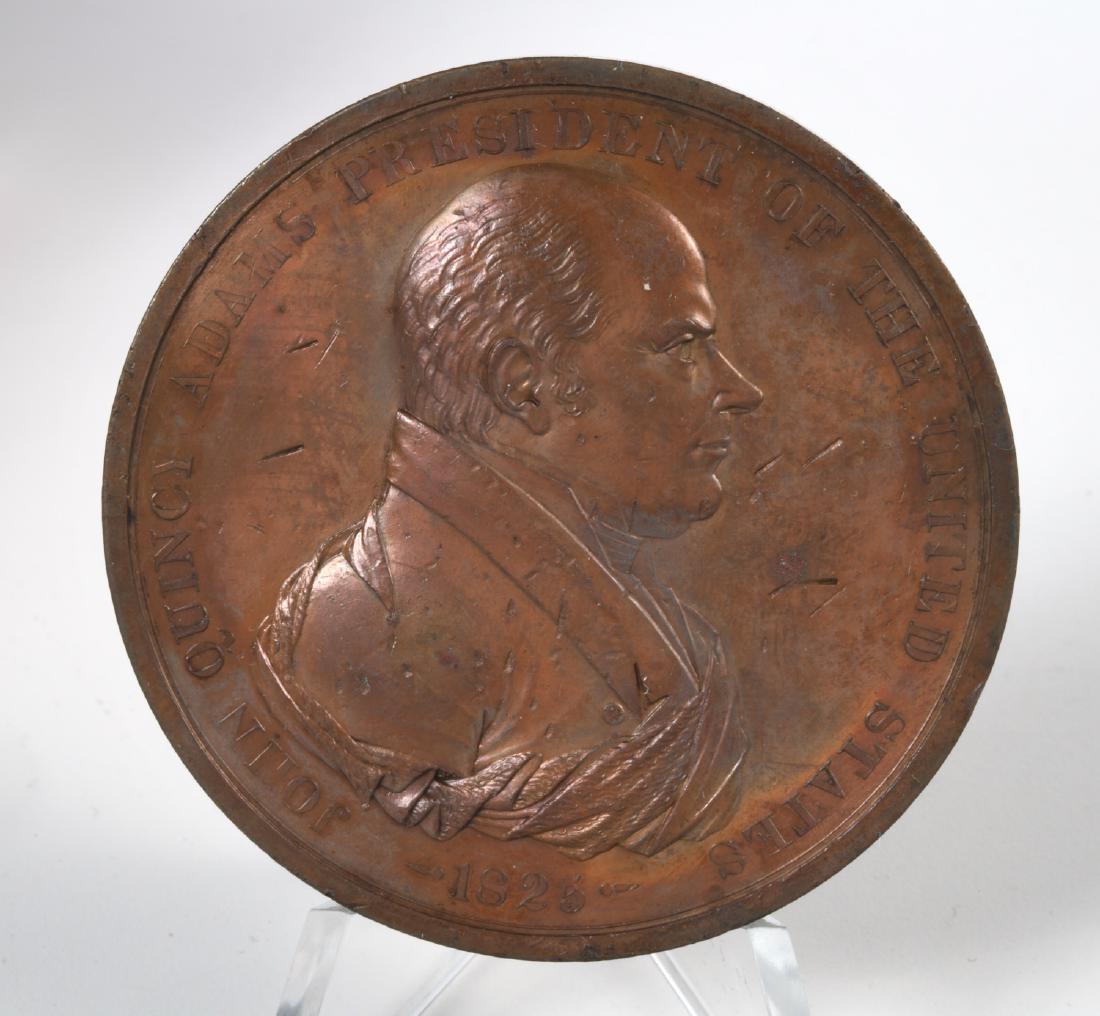 1825 John Quincy Adams Indian Peace Medal, bronze (1 of 5)