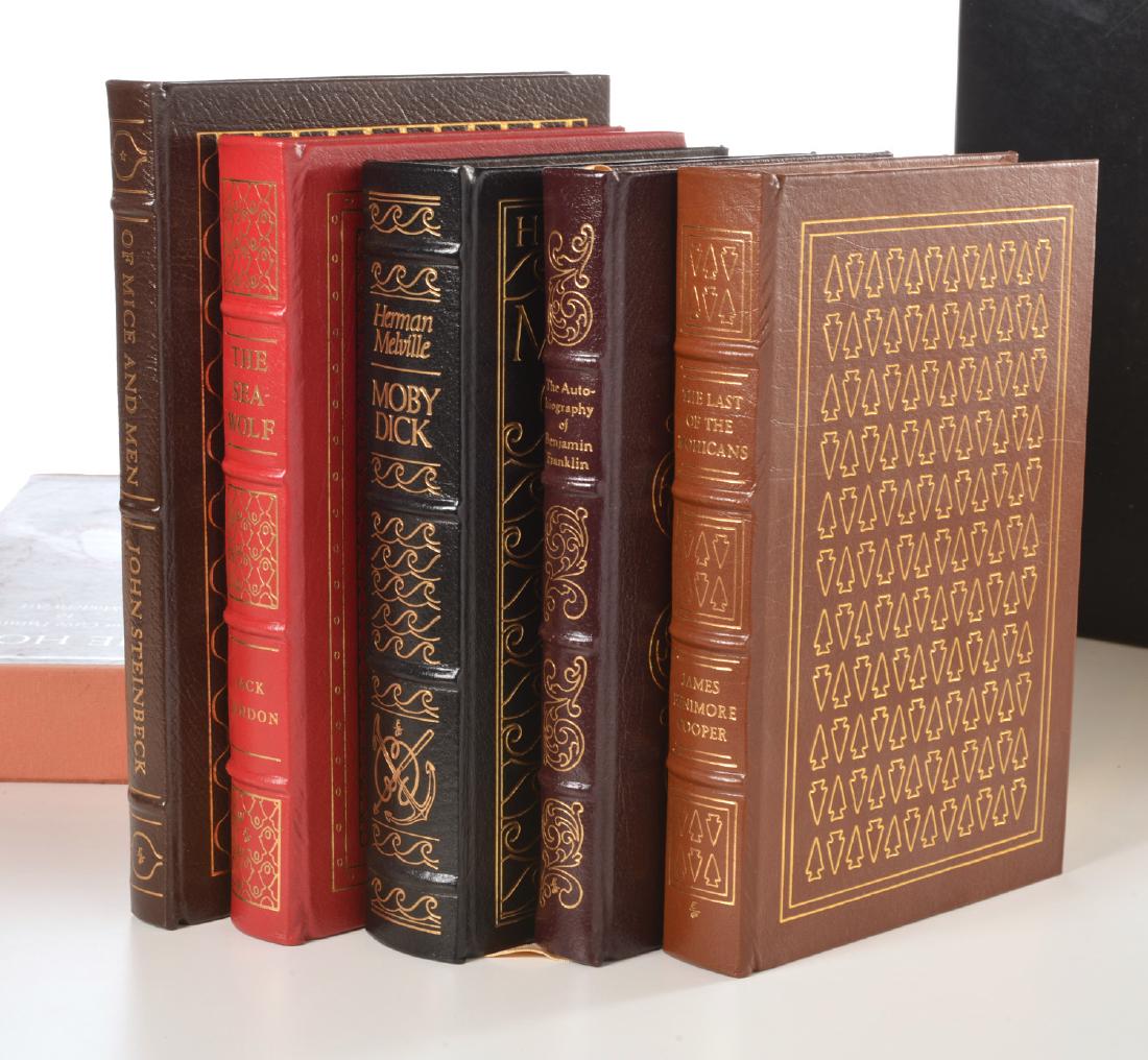 BOOKS: (5) Easton 100 Greatest incl. Moby Dick: BOOKS: (5) Easton 100 Greatest incl. Moby Dick, Five leather collector's editions from the Easton Press 100 Greatest Books Ever Written series, gold stamping, ribbon markers, all edges gilded, silk mo